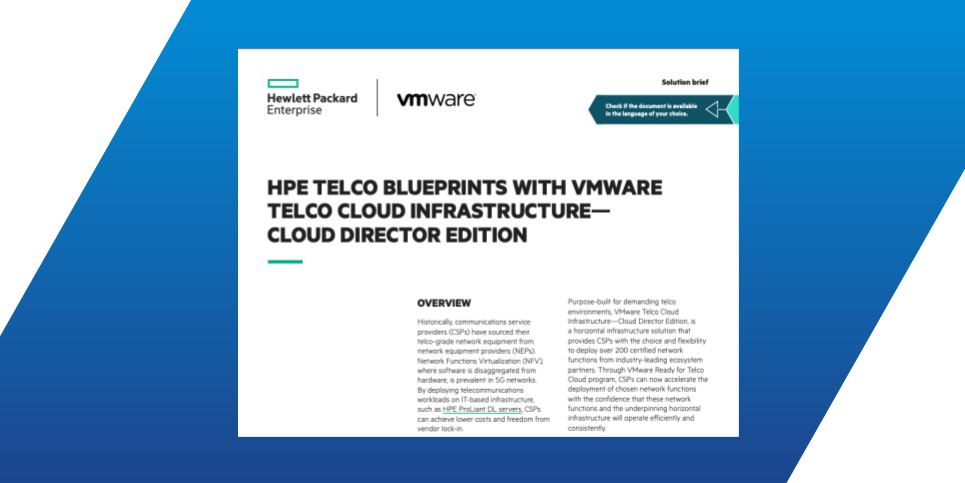Telco Blueprints: Joint Solution with HPE